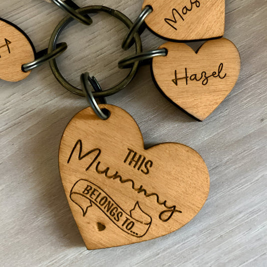 Mother's Day Heart Key Ring